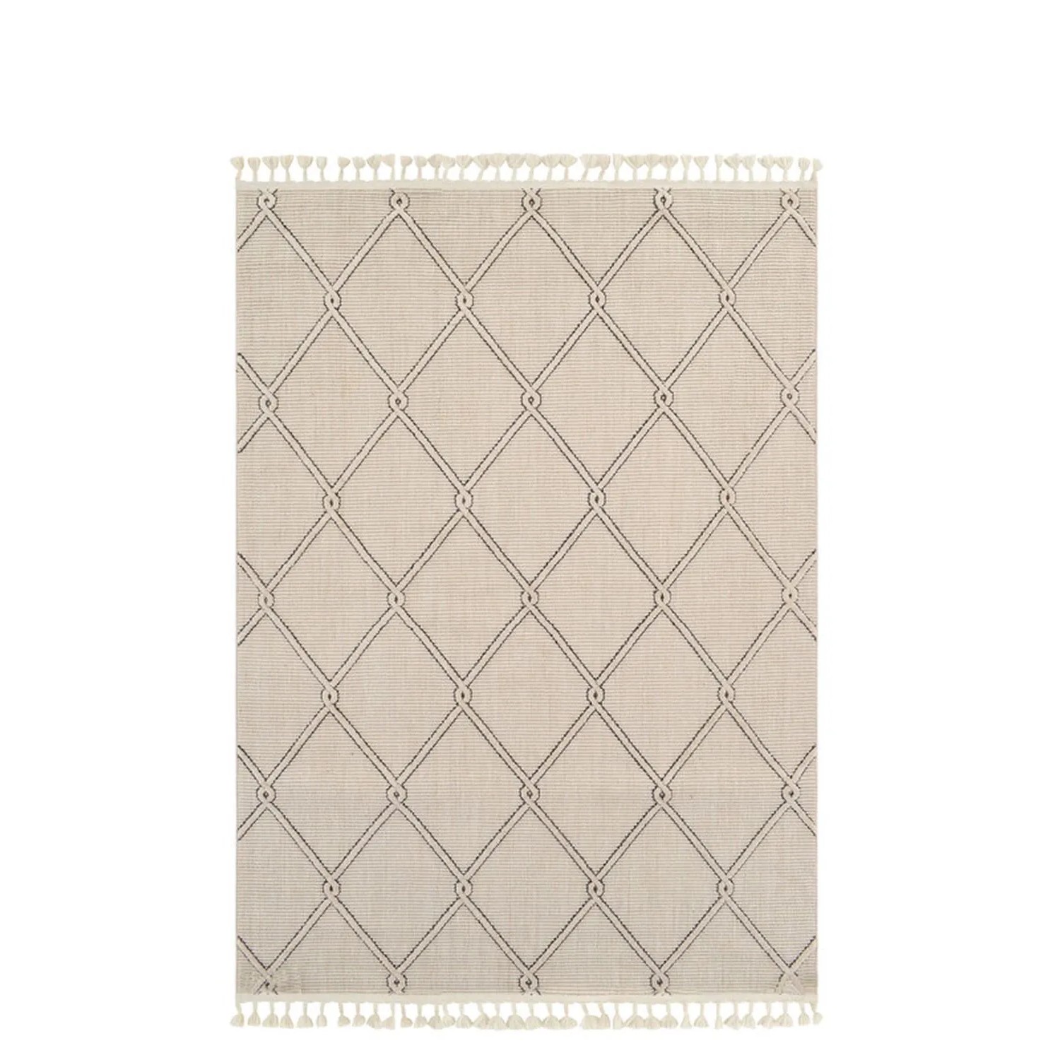 Vercai Rugs Teppich Capo Creme Anthrazit 200 x 290 cm