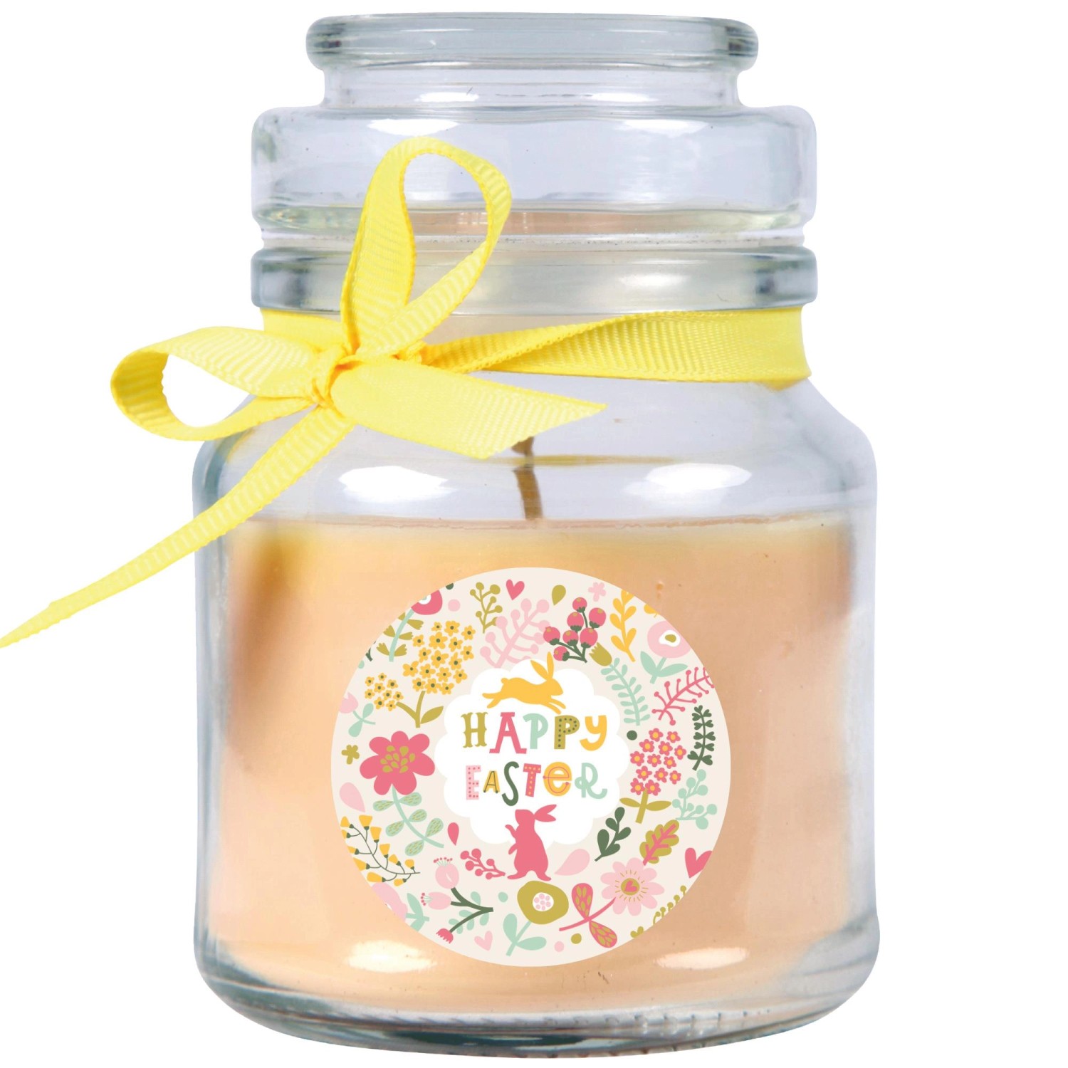 HS Candle Duftkerze & Glas Ostern Creme Bonbon 30h Happy Easter Blumen günstig online kaufen