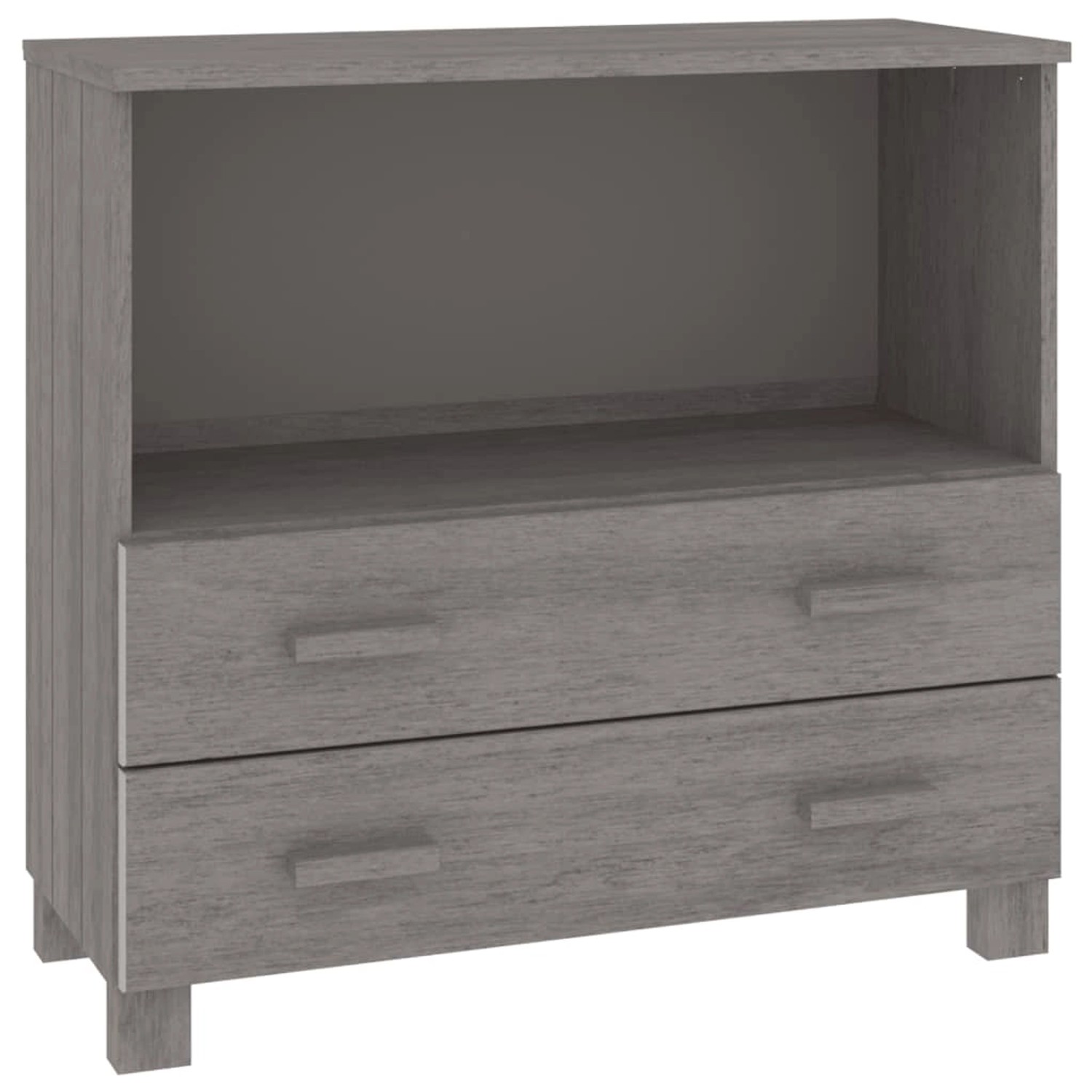 vidaXL Sideboard HAMAR Hellgrau 85x35x80 cm Massivholz Kiefer 340499 günstig online kaufen
