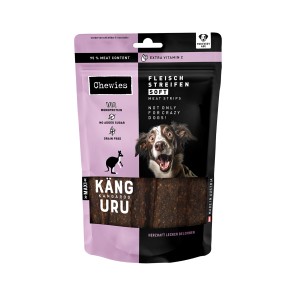 Chewies Fleischstreifen Soft Maxi Känguru, 150g Packung Hunde-Kaustreifen.