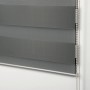Schöner Wohnen Doppelrollo Tilda, 45x150 cm, Grau. Lichtdurchlässiges Rollo mit Kettenzug.