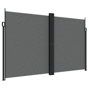 Ausziehbare Furnicato Seitenmarkise in Anthrazit, 200x1200 cm, für Terrasse & Balkon.