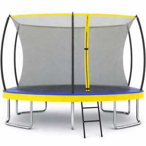 Zero Gravity Trampolin Outdoor 366x244cm TÜV GS Smartes Klappnetz mit Leiter und Bodenanker