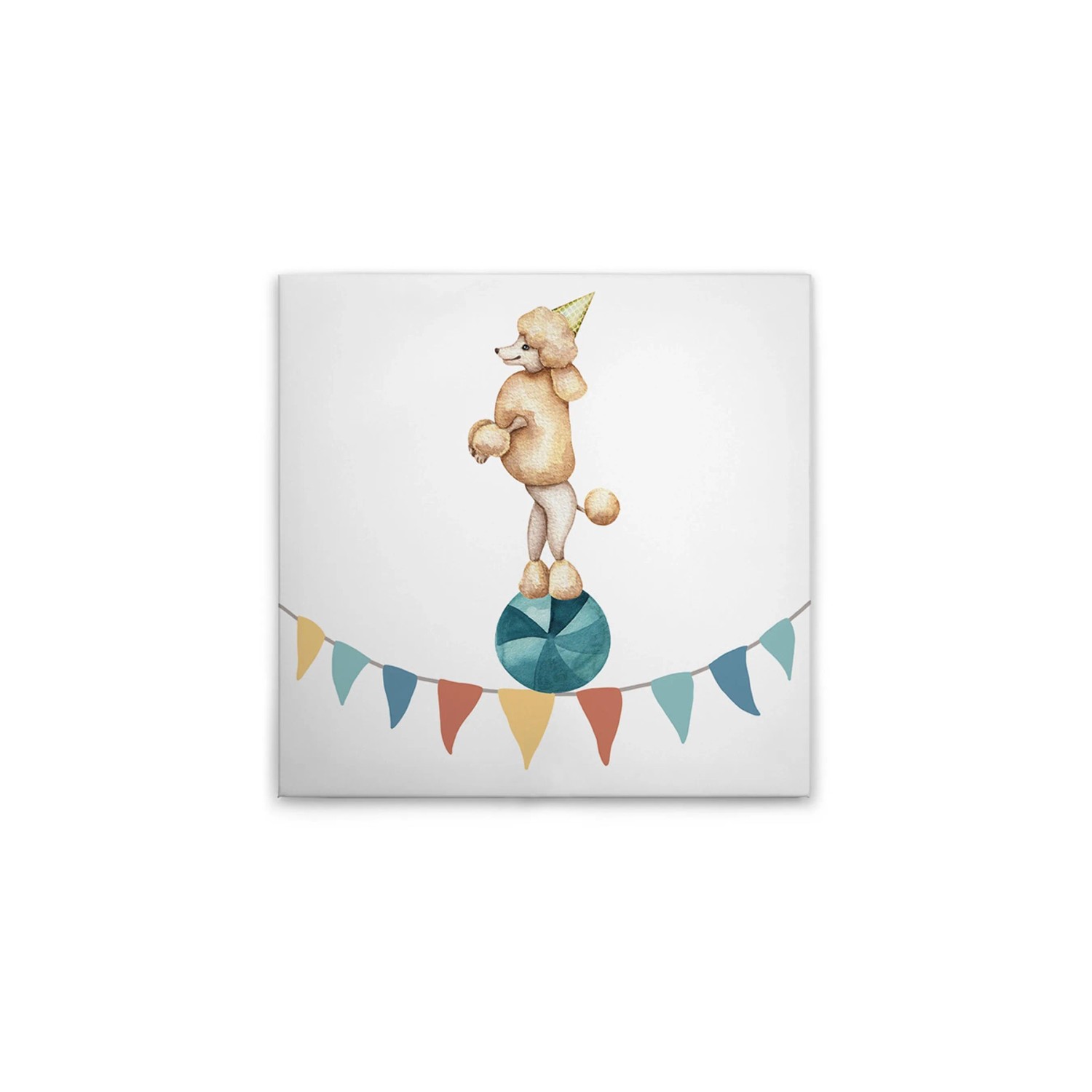 Tadessi Leinwandbild - M1-No.50565 - Zirkus Wimpel - 40 x 40 cm - Quadratisch