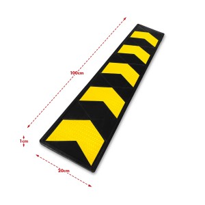 KARAT Wandschutz Aoraki, Rammschutz für Garage/Parkhaus, 100x20x1 cm, schwarz-gelb mit Pfeilen.