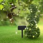 Globo LED-Solarlichterkette mit 120 transparenten LEDs und Solarpanel, Länge 20 m.