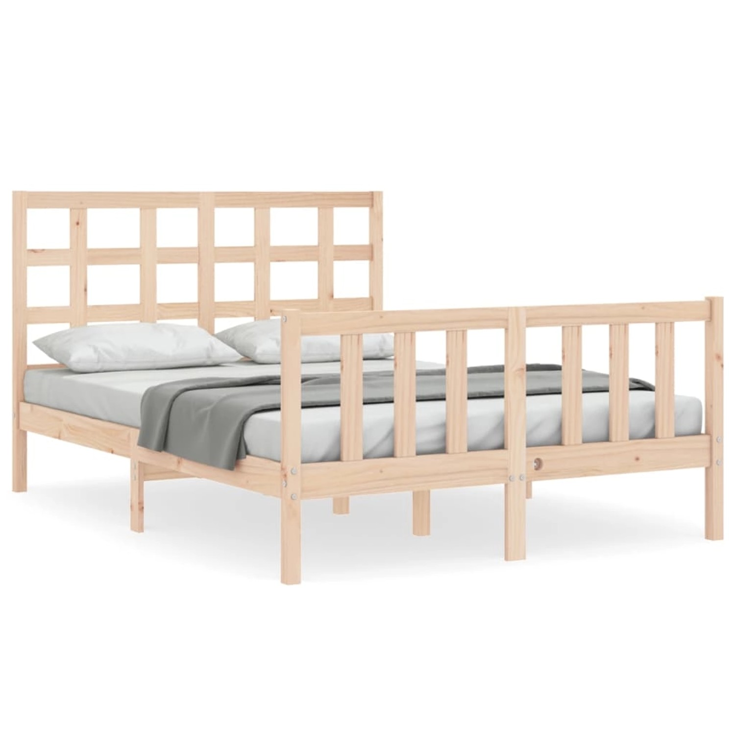 vidaXL Massivholzbett ohne Matratze 140x190 cm Kiefernholz 3192081 günstig online kaufen