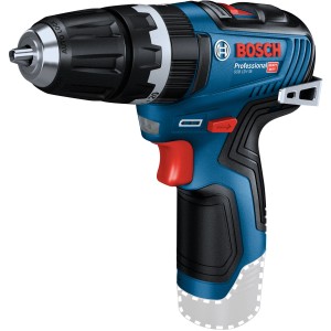 Bosch Professional Akku-Schlagbohrschrauber GSB 12V-35 Solo, blau/schwarz, Nahaufnahme.