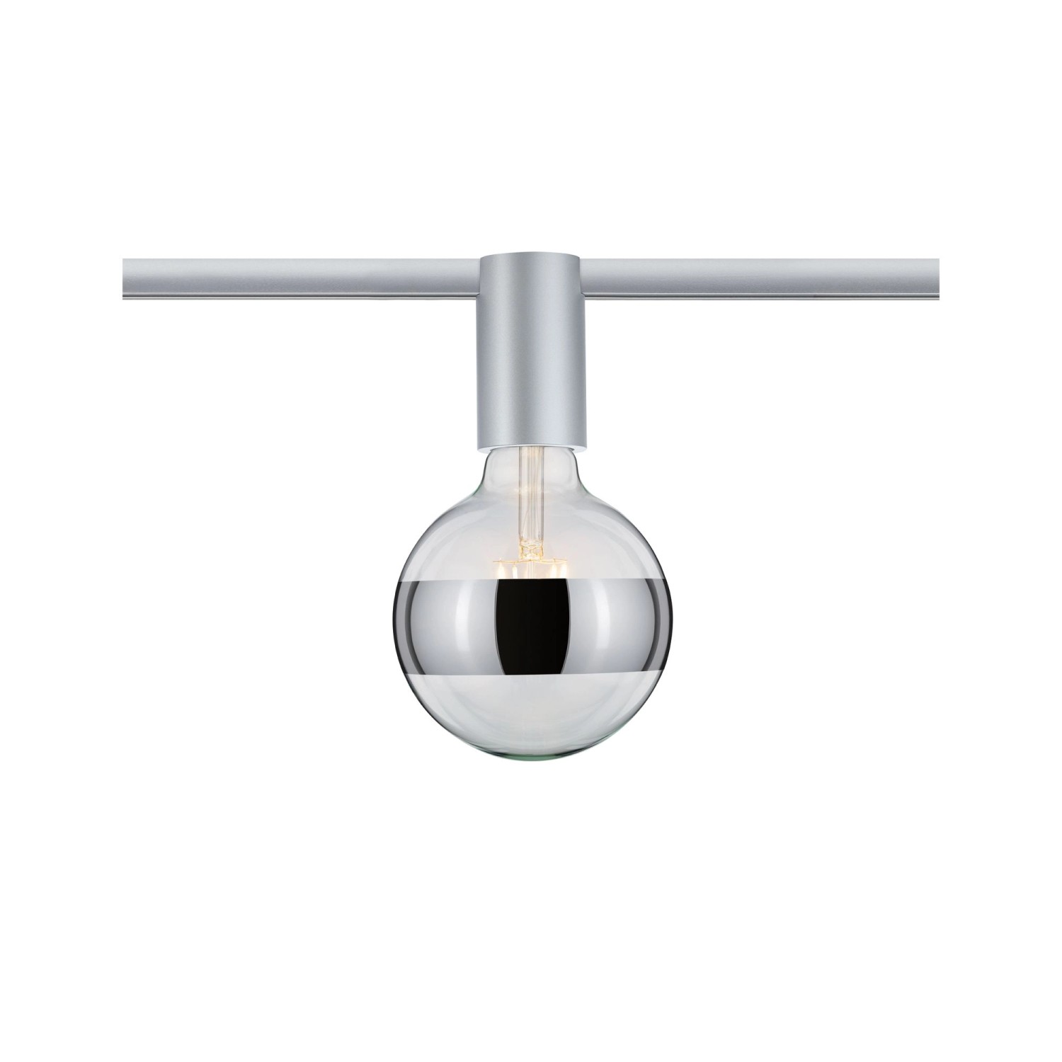 Paulmann URail Spot Ceiling Socket, Chrom matt, E27 Fassung, dimmbar, ohne Leuchtmittel.