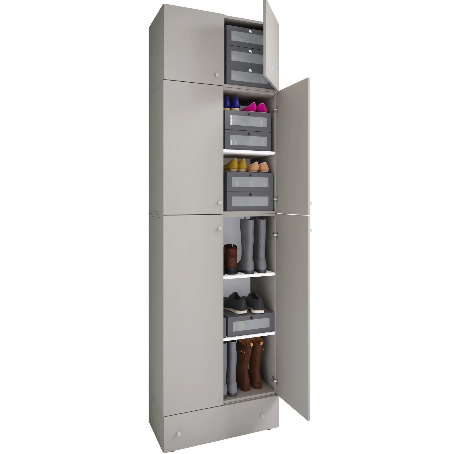 VCM Schuhschrank Lona Grau