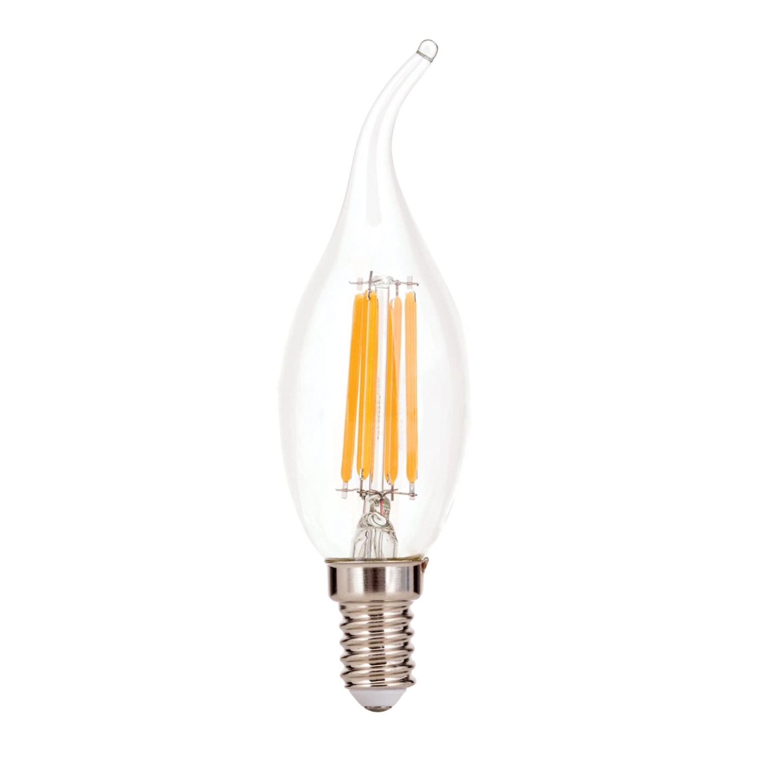 Orion Leuchten LED-Windstoßkerze Dimmbar E14/4,5W 40W 470 lm 2700 K Warmweiß Klar