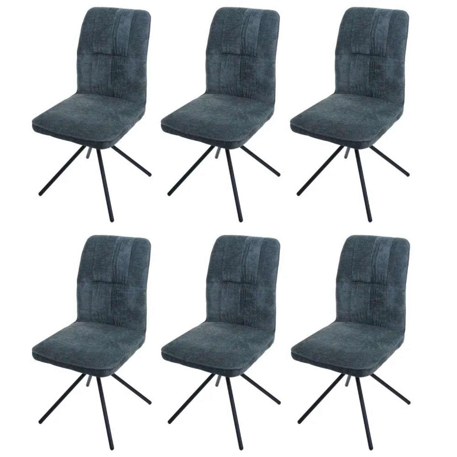 MCW Esszimmerstuhl N99 6er-Set Blau-Grün
