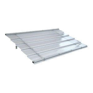 STARKEDACH DIAMONDS Vordach mit Aluminiumrahmen, hellgrau, Polycarbonatbeschichtung.