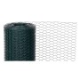 Grüner Maschendrahtzaun (Sechseckgeflecht) auf Rolle, 0,5x5m, Drahtstärke 0,9mm, für Zaunbau & Sichtschutz.