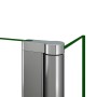 Detailaufnahme: Duschparadies Glas Flipper 40x200 cm, verchromtes Wandprofil für Walk-in Dusche.