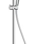 Hansgrohe Crometta S 240 Showerpipe mit Thermostat in Chrom, Kopf- und Handbrause.