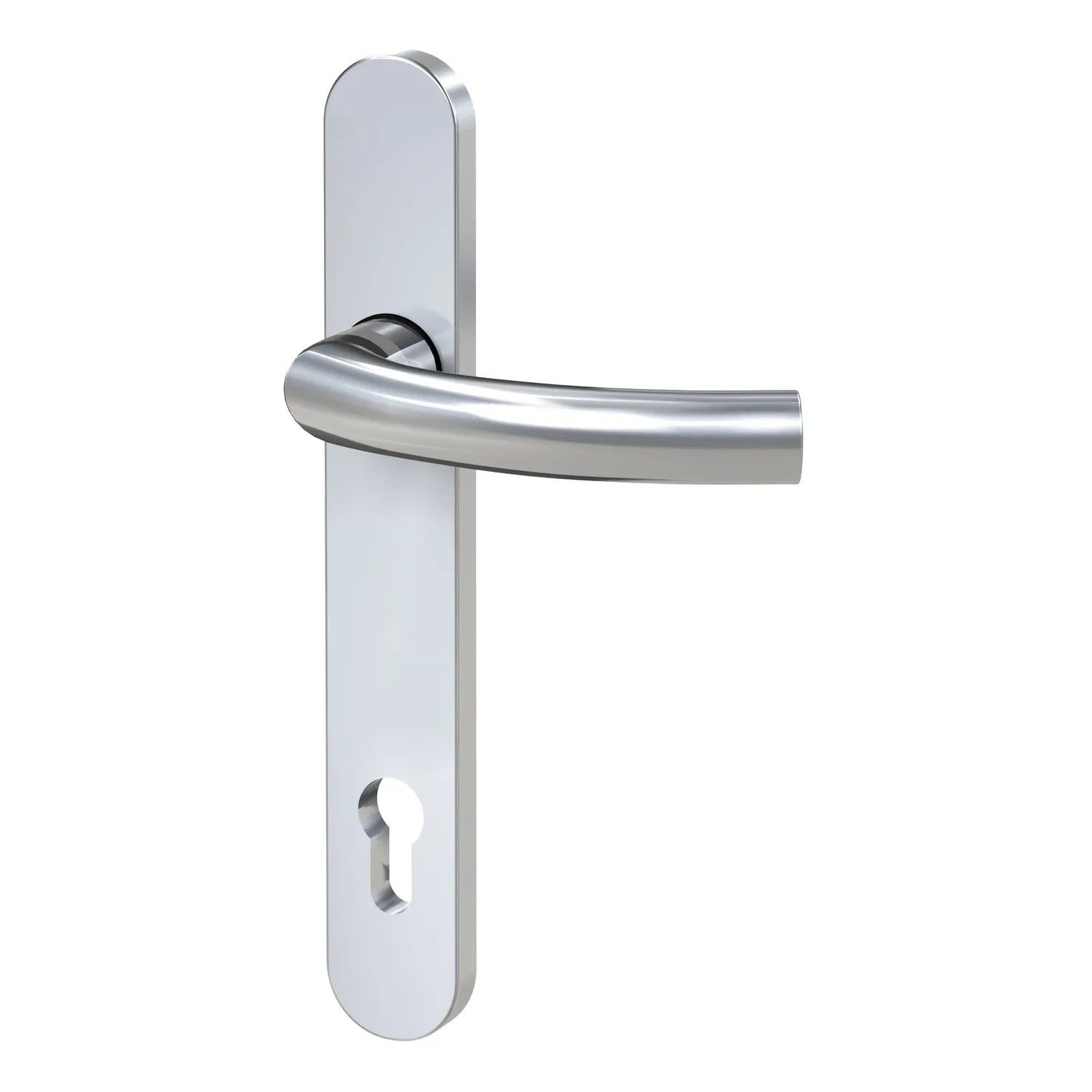 Basi - 1/2-Schmalrahmen-Garnitur - SR 4100 PZ - Rund - Edelstahl - Lochung PZ - 92-8 mm - 7839-0108