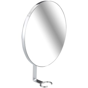 Wenko Antibeschlagspiegel Turbo-Loc aus Edelstahl mit Rasierer-Aufhängung.