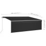 vidaXL Markise Manuell Einziehbar mit Rollo 4x3 m Anthrazit 3069419_7