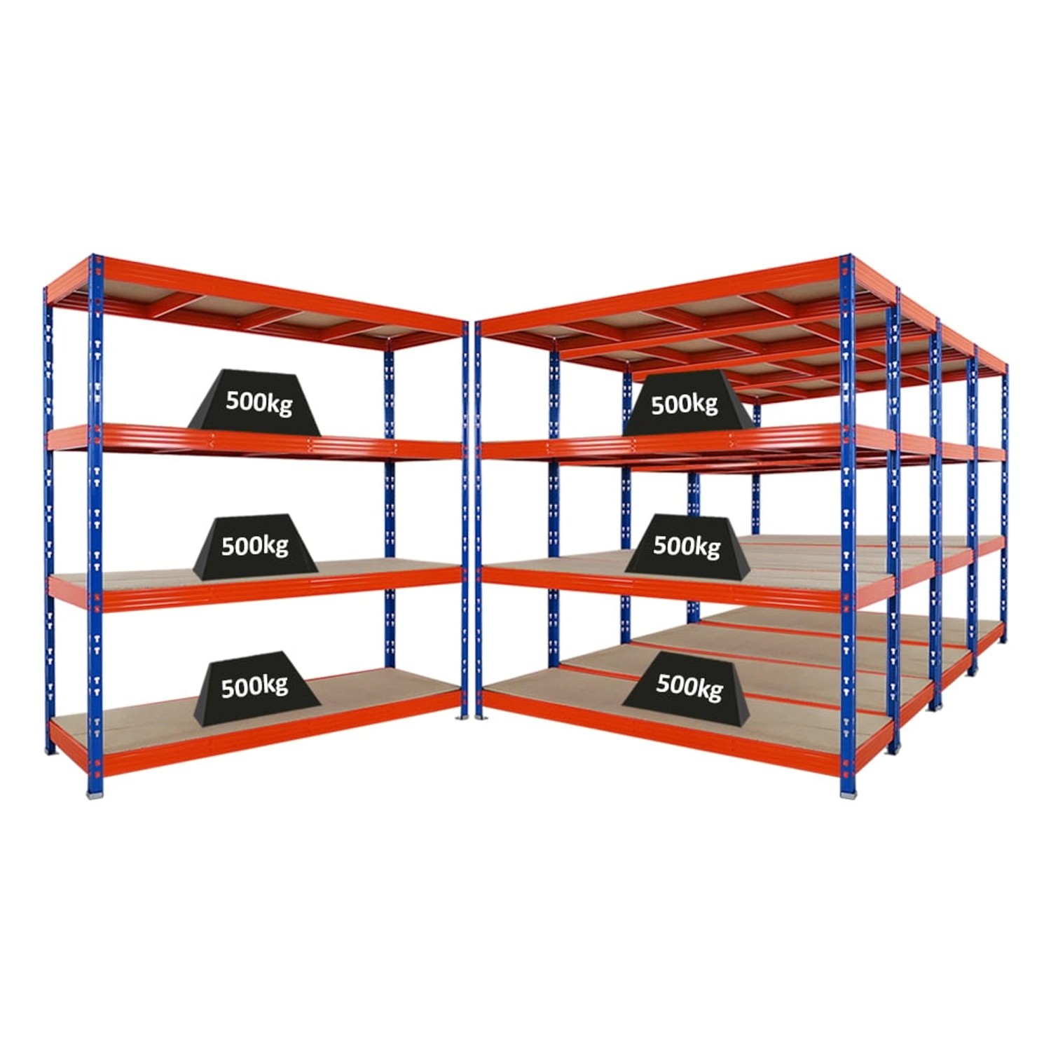 PROREGAL Mega Deal 5x Profi Schwerlastregal Rhino HxBxT 200x200x60cm 4 Span günstig online kaufen