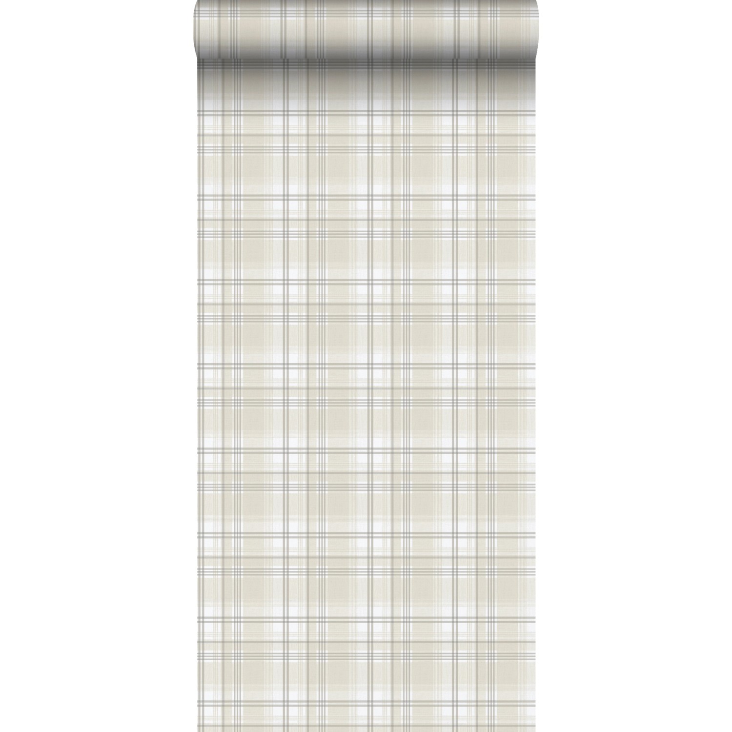 Sanders & Sanders Tapete Karomuster Beige und Grau 53 cm x 10.05 m günstig online kaufen