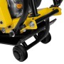 Detailaufnahme der Güde Rüttelplatte GRP 50E mit Fahrwerk. Baumaschine für Verdichtungsarbeiten.