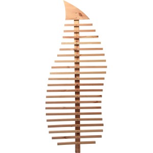 Dobar Design-Rankhilfe Natur in Blattform aus Kiefernholz mit 21 Rankstufen.