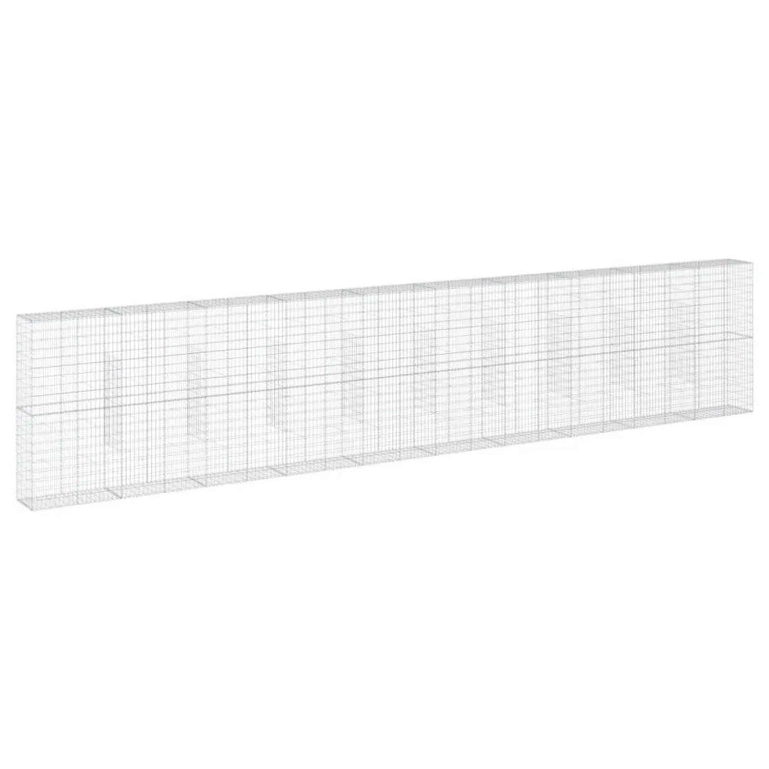 vidaXL Gabione mit Deckel 1000x50x200 cm Verzinktes Eisen 3295175
