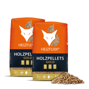 Heizfuxx Gold HD-Qualität Holzpellets Nadelholz 15kg x 2 Sack 30kg