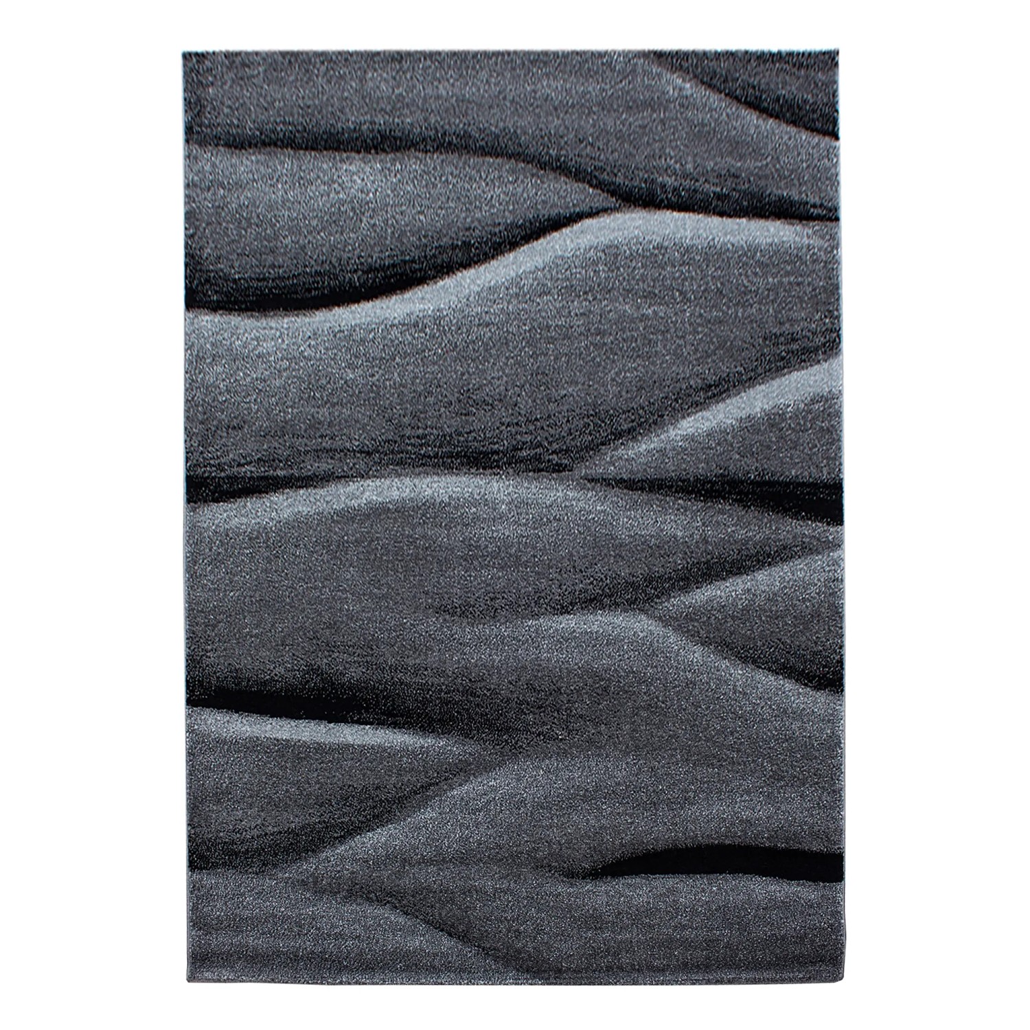 Ayyildiz Kurzflorteppich Lucca 1840 Schwarz 80 cm x 150 cm
