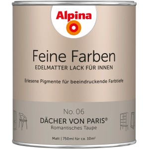 Alpina Buntlack „Dächer von Paris“ in Taupe, edelmatt, 750 ml Dose.