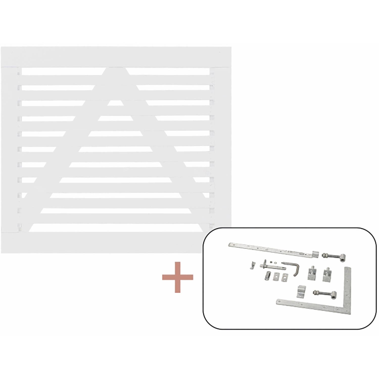 Einzeltor Tokyo Nadelholz Weiß 100 cm x 90 cm günstig online kaufen