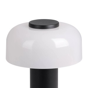 EGLO LED Akku Tischleuchte Ponente, schwarz-weiß, mit Touchdimmer, kabellos, Höhe 20cm.