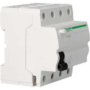 Schneider Electric Fehlerstromschutzschalter, 4-polig, 63A, für erhöhte Sicherheit im Haus.