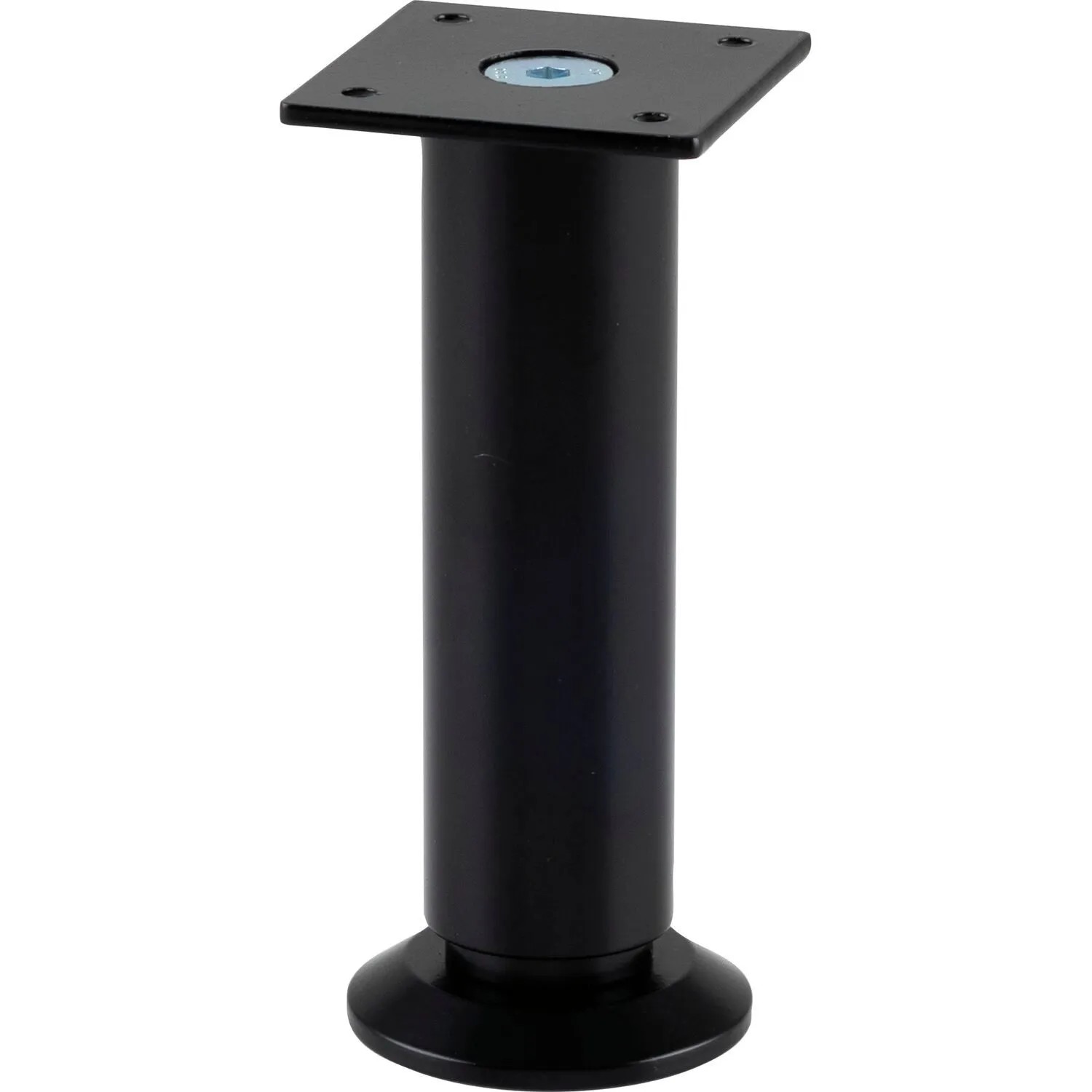 Simausrom Möbelfuß Ø 30 mm Länge 100 mm Höhenverstellbar Aluminium Schwarz Matt