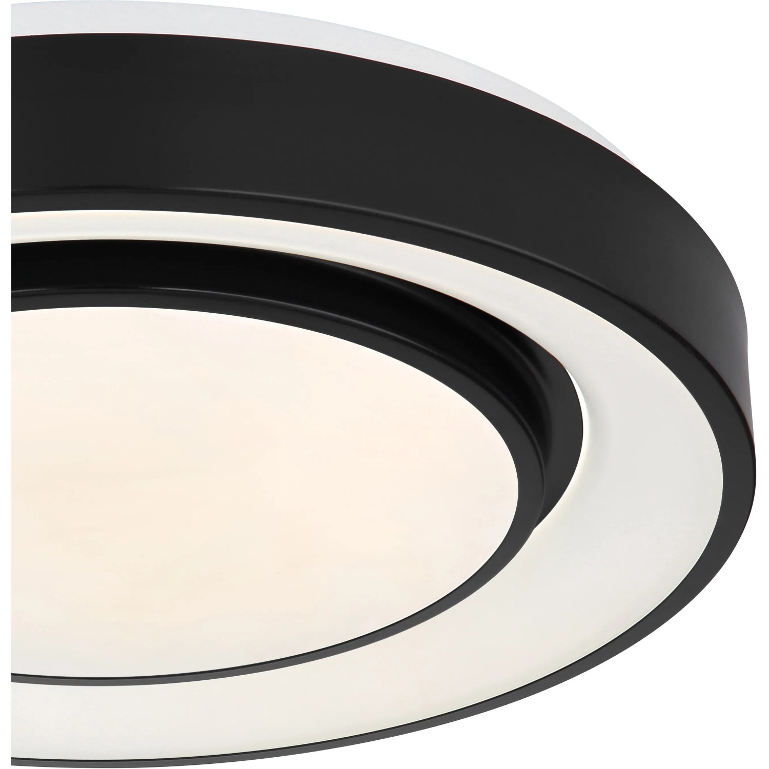 Globo LED Deckenleuchte Sully, Ø 38cm, schwarz/opal, mit Dimmfunktion und Farbwechsler.