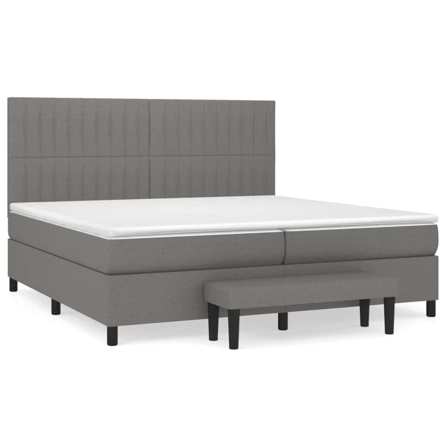 vidaXL Boxspringbett mit Matratze Dunkelgrau 200x200 cm Stoff1358455 günstig online kaufen