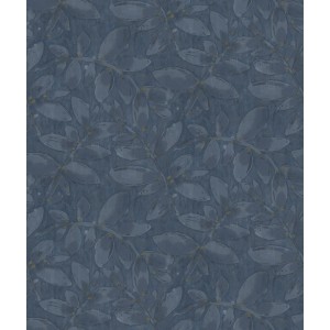 Sanders & Sanders Tapete Gezeichnete Blätter Dunkelblau 53 Cm X 1005 M 640751