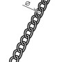 Conacord Panzerkette, Stahl gedreht, Ø 2,5 mm, Nickel, Meterware.