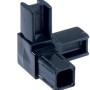 Arcansas Quicktech PVC-Rohrverbinder, 5x5 cm, schwarz, für individuelle Möbelstrukturen.