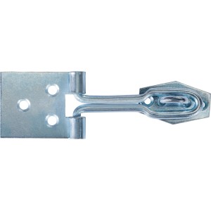 Verzinkte Überfalle mit Öse, 100x25mm, für Kistendeckel und kleine Türen.