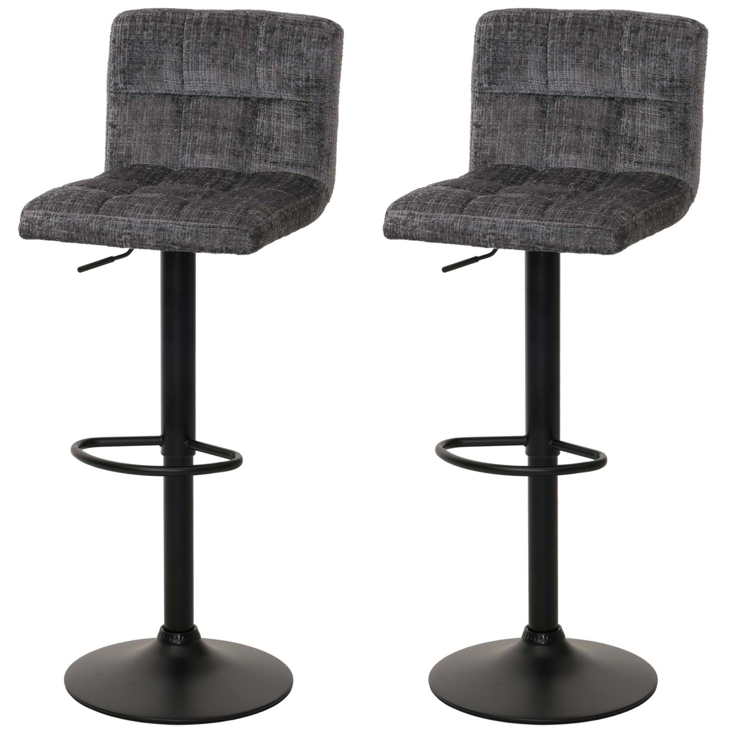 PROREGAL 2er-Set Barhocker Gepolstert Mit Lehne Sitzhöhe 63-83cm Höhenverst günstig online kaufen