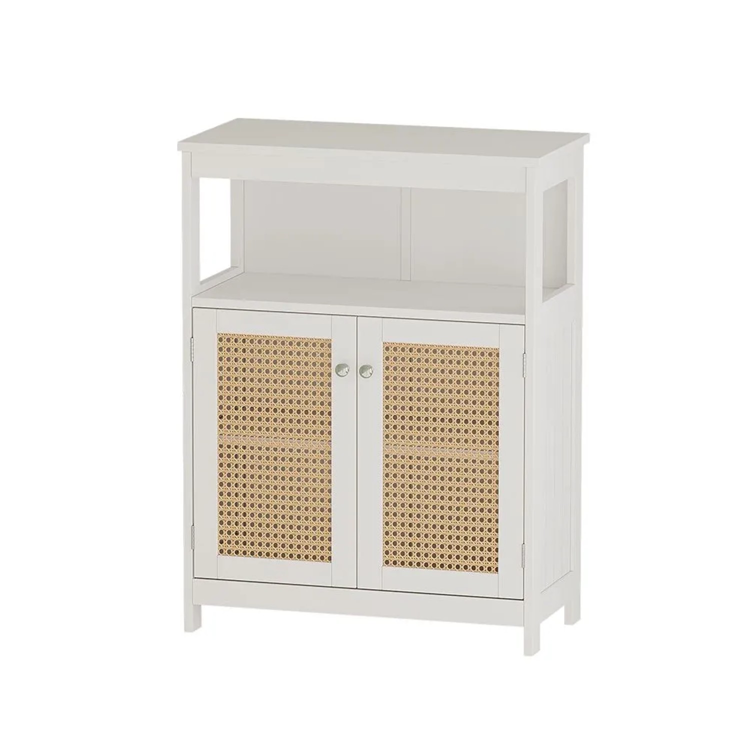 Vicco Midischrank Rosario Weiß 60 x 80 mit Türen und Offenem Fach