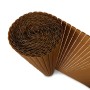 Gerollter, blickdichter PVC Sichtschutzzaun in Braun für Garten und Balkon.