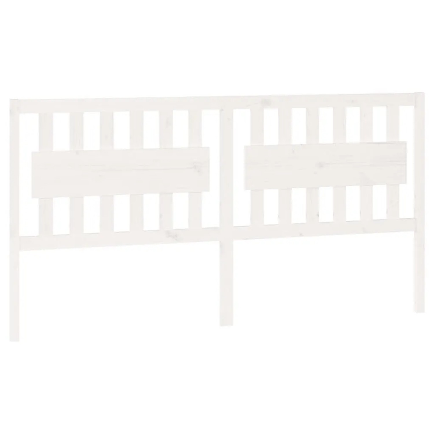 vidaXL Bett-Kopfteil Weiß 185,5x4x100 cm Massivholz Kiefer 818586