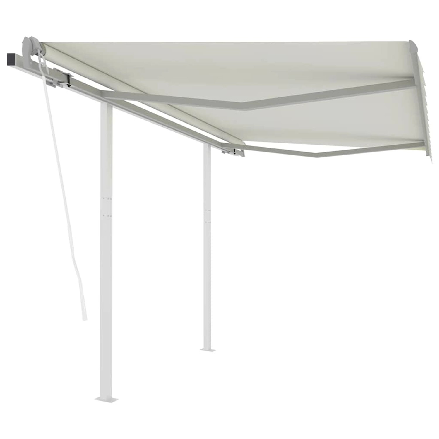 furnicato Markise Automatisch Einziehbar mit Pfosten 3x2,5 m Creme günstig online kaufen
