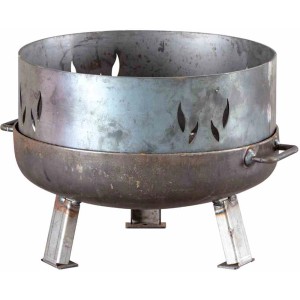 SIENA GARDEN Mini Feuerschalenaufsatz M aus Stahl mit Flammendesign.