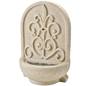 Marelida Brunnen Rund Wandbrunnen Standbrunnen Natur Zierbrunnen Gartenbrunnen 54cm