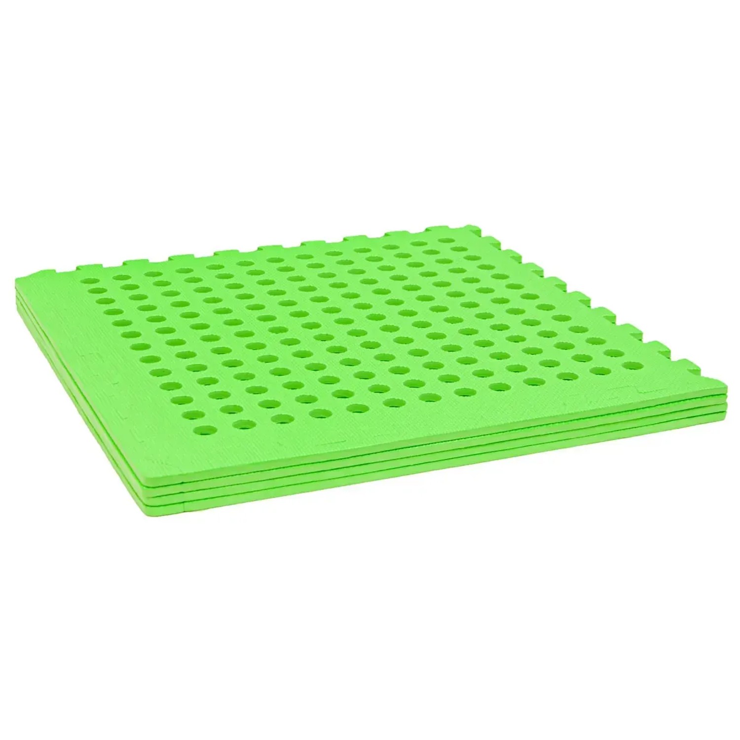 Grünes eyepower Poolmatte 8er Set (62x62cm) mit Löchern, ideal als Poolfolie und Bodenschutz.