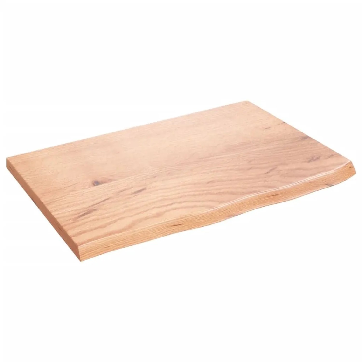 vidaXL Tischplatte Hellbraun 60x40x2 cm Massivholz Eiche Behandelt 3156344
